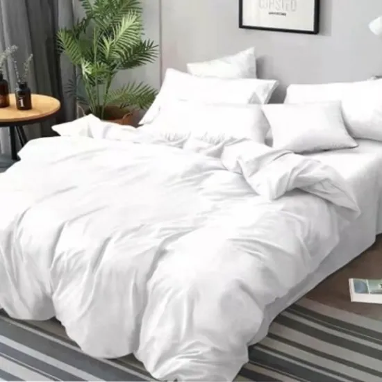 Σετ σεντόνια Υπέρδιπλα Μονόχρωμα Με Λάστιχο 220Χ240 Λευκό